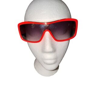 Guess‎ Red Shield Sunglasses GU00035 66C Grey Gradient Lens Triangle Logo Mens